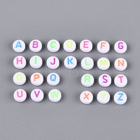 Opaque Acrylic Enamel Beads SACR-Q001-06-1