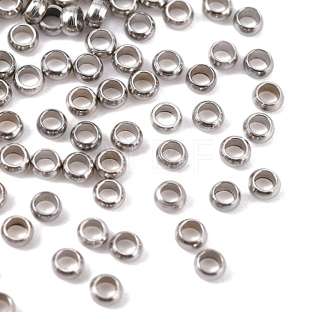 Tarnish Resistant 304 Stainless Steel Spacer Beads STAS-R065-30-1