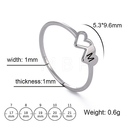 304 Stainless Steel Finger Rings for Women Men FS-WGB974C-37-1