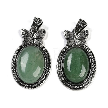 Natural Green Aventurine Pendants G-I370-09AS-05-1