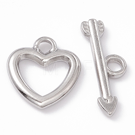 Non-Tarnish 304 Stainless Steel Toggle Clasps STAS-G299-02P-1