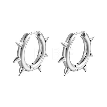 Stainless Steel Hoop Earrings for Men PW-WGCB245-02-1