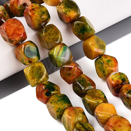 Natural Multi-Color Agate Beads Strands G-Q606-75-1