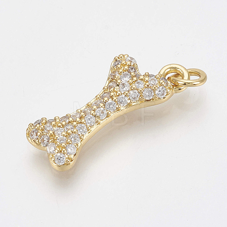 Brass Micro Pave Cubic Zirconia Pendants ZIRC-Q018-017G-1