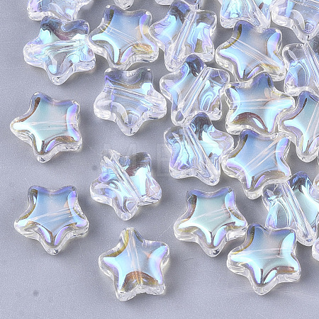 Transparent Glass Beads GLAA-N035-01-B01-1