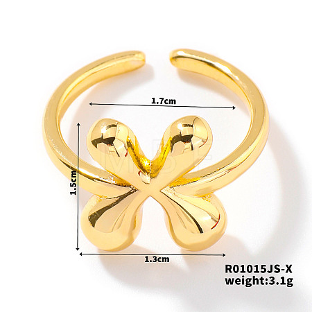 Fashionable Letter Brass Open Cuff for Women UR6840-24-1