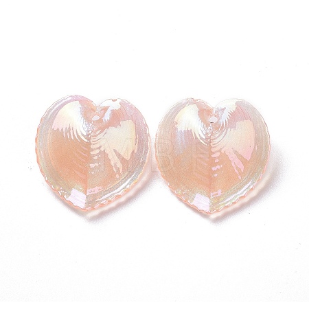 UV Plating Rainbow Iridescent Acrylic Pendants OACR-C003-08E-1