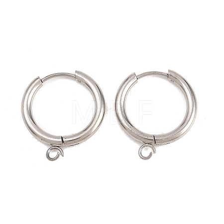 316 Stainless Steel Huggie Hoop Earring Findings EJEW-B158-01D-P-1