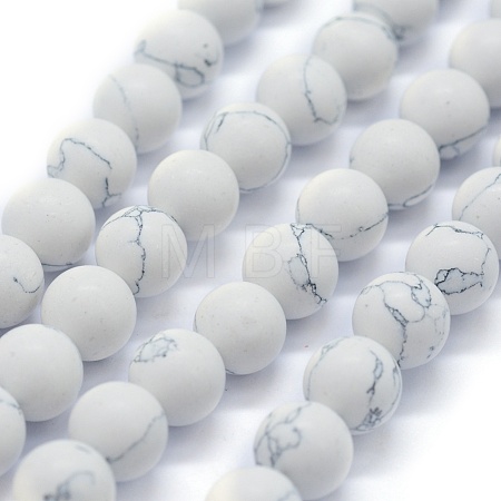 Synthetic Turquoise Beads Strands G-P387-02-6mm-1
