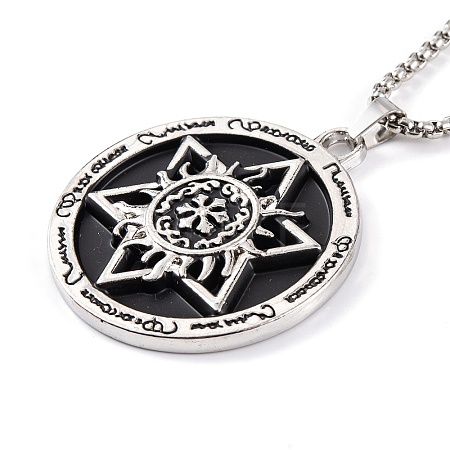 Stainless Steel Box Chain Necklaces NJEW-P304-01D-1