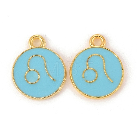Alloy Enamel Pendants ENAM-S124-01B-16G-1