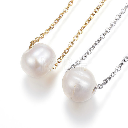 304 Stainless Steel Pendant Necklaces NJEW-H430-06-1