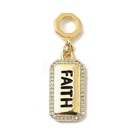 Brass Micro Pave Cubic Zirconia Pendants LS-KK-C111-02G-01-1