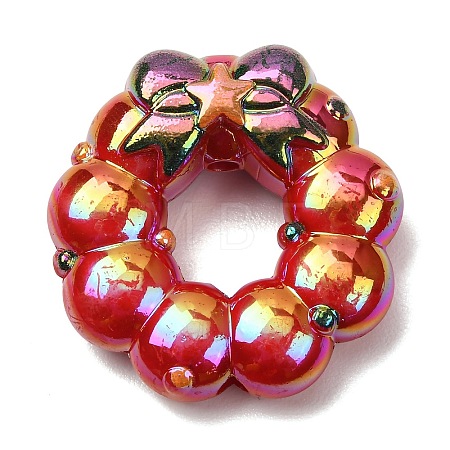 Christmas UV Plating Opaque Acrylic Beads AC-CBAC5B6-01A-1