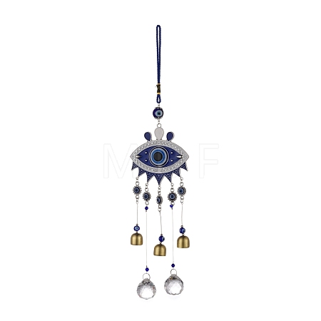 Alloy Turkish Blue Evil Eye Pendant Decoration HJEW-M002-12AS-1