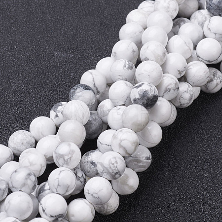 Natural Howlite Beads Strands X-G-E403-65-8mm-1