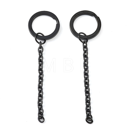 Ion Plating(IP) 304 Stainless Steel Split Key Ring Clasps X1-STAS-L226-009A-B-1