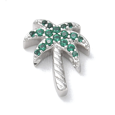 Brass with Emerald Rhinestone Beads CU-CBAEC29-02P-1