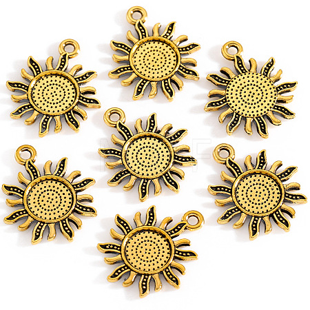 Alloy Pendant Cabochon Settings PALLOY-N183-04AG-1