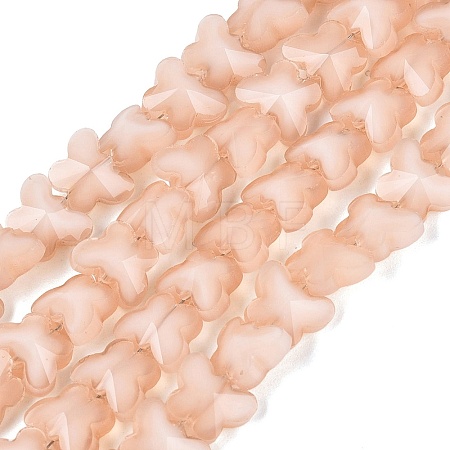 Opaque Glass Beads Strands GLAA-N073-01B-1