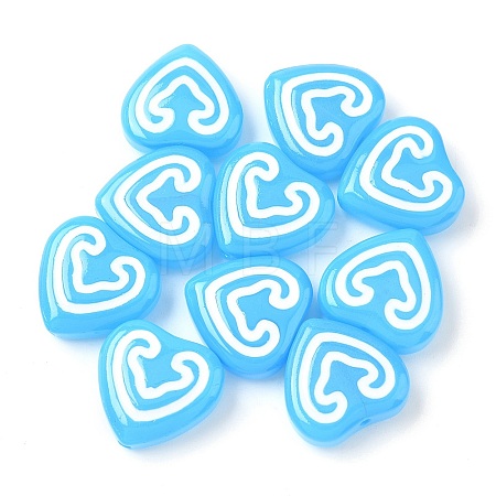 Baking Paint Glass Enamel Beads LAMP-D303-07A-1