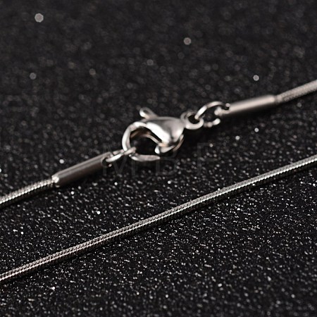 Non-Tarnish 304 Stainless Steel Snake Chain Necklaces NJEW-O096-16-1