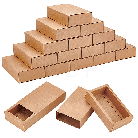 Kraft Paper Storage Gift Drawer Boxes CON-WH0095-56C-1