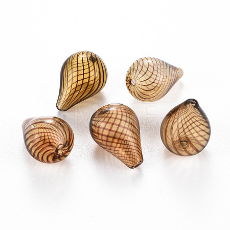Transparent Handmade Blown Glass Globe Beads GLAA-T012-02-1