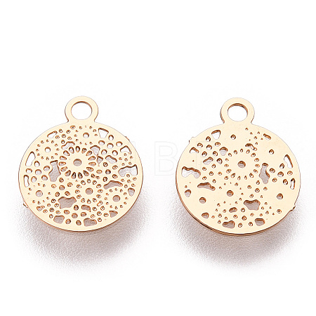 Rack Plating Brass Filigree Charms KKC-T001-48KC-1