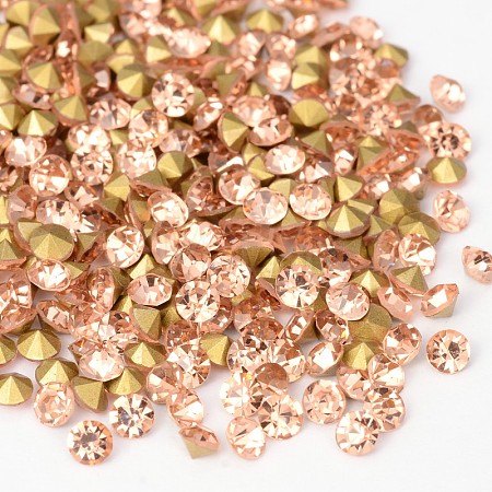 Back Plated Grade A Diamond Glass Pointed Rhinestone RGLA-SS5-023-1