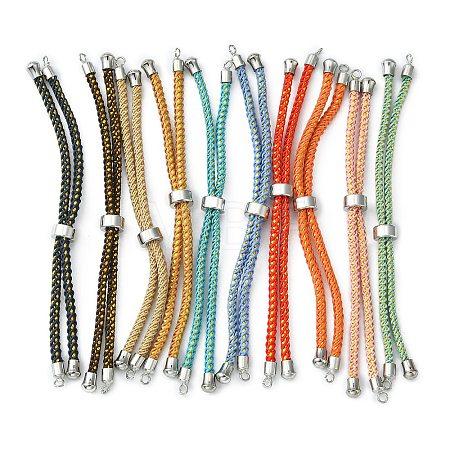 Adjustable Nylon Cord Slider Bracelet Making MAK-F026-A-P-1