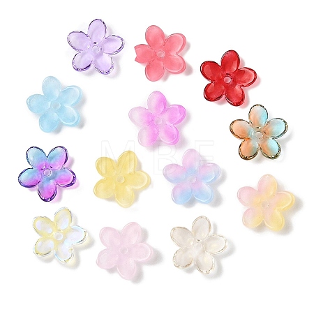 Transparent Spray Paint Glass Beads X-GLAA-Z011-07-1