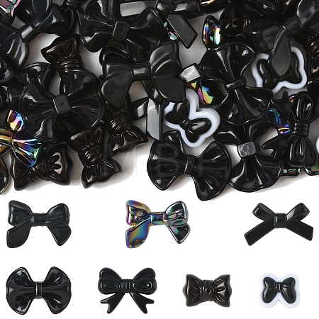 70Pcs 7 Styles Opaque Acrylic Beads MACR-FS0002-12-1