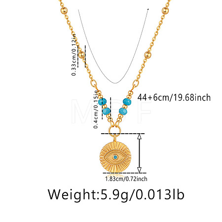 Boho Brass Pendant Necklaces for Women WG41E8B-02-1