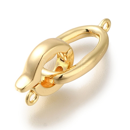 Brass Fold Over Clasps KK-H480-15G-1