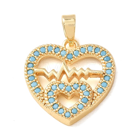 Brass Rhinestone Pendants RB-CBA2C2D-04G-1