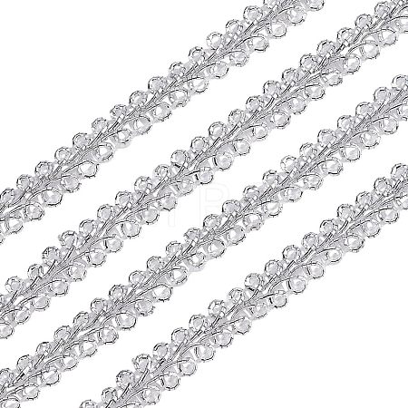 Metallic Polyester Ribbon OCOR-WH0067-04B-1