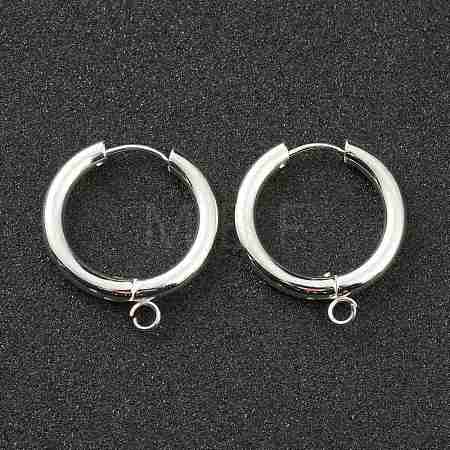201 Stainless Steel Huggie Hoop Earring Findings STAS-P283-01J-S-1