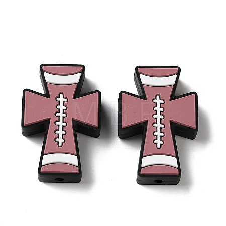 Sports Theme Silicone Beads LS-SL-D001-02D-1