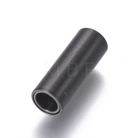304 Stainless Steel Magnetic Clasps with Glue-in Ends STAS-G203-12MB-B-1