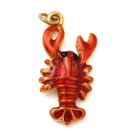 304 Stainless Steel Enamel Pendants STAS-B093-33G-01-1