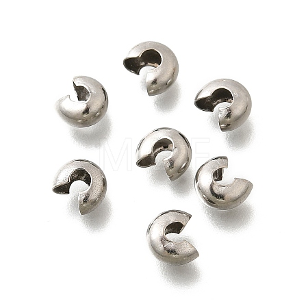 304 Stainless Steel Crimp Beads Covers STAS-P239-34P-05-1