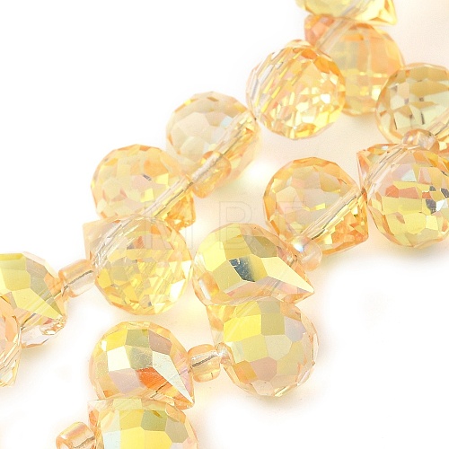 Electroplate Glass Beads Strands EGLA-D030-17J-1