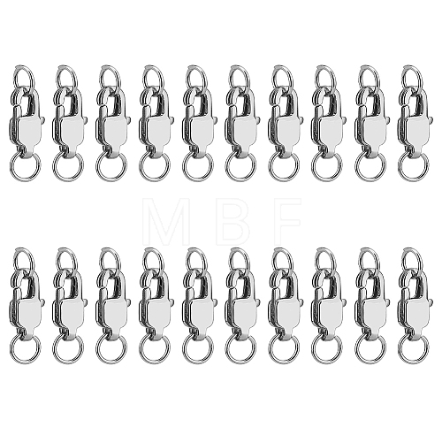 DICOSMETIC 20Pcs Stainless Steel Lobster Claw Clasps STAS-DC0015-61-1