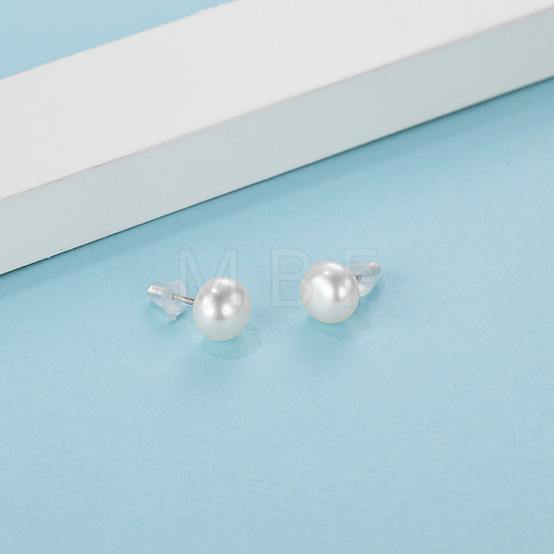 925 Sterling Silver Freshwater Pearl Stud Earrings for Daily Party Date Banquet Outfit QI3928-1