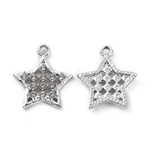 Alloy Crystal Rhinestone Pendants ALRI-H004-21P-1