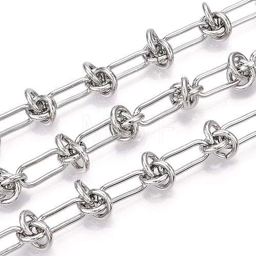 Iron Oval with knot Link Chains CH-N004-14P-1