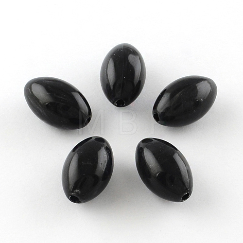 Oval Imitation Gemstone Acrylic Beads OACR-R026-01-1