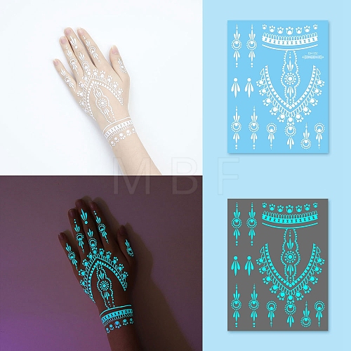 Luminous Removable Temporary Water Proof Tattoos Paper Stickers PW-WG69616-10-1