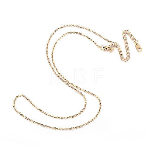 Vacuum Plating 304 Stainless Steel Necklaces NJEW-E080-10G-1